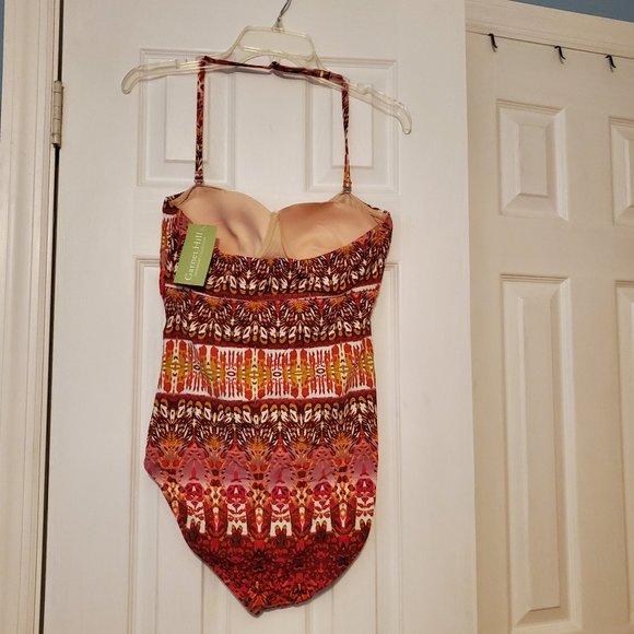NWT Garnet Hill Spice Print 1 pc Swimsuit Size 12 - Picture 5 of 8